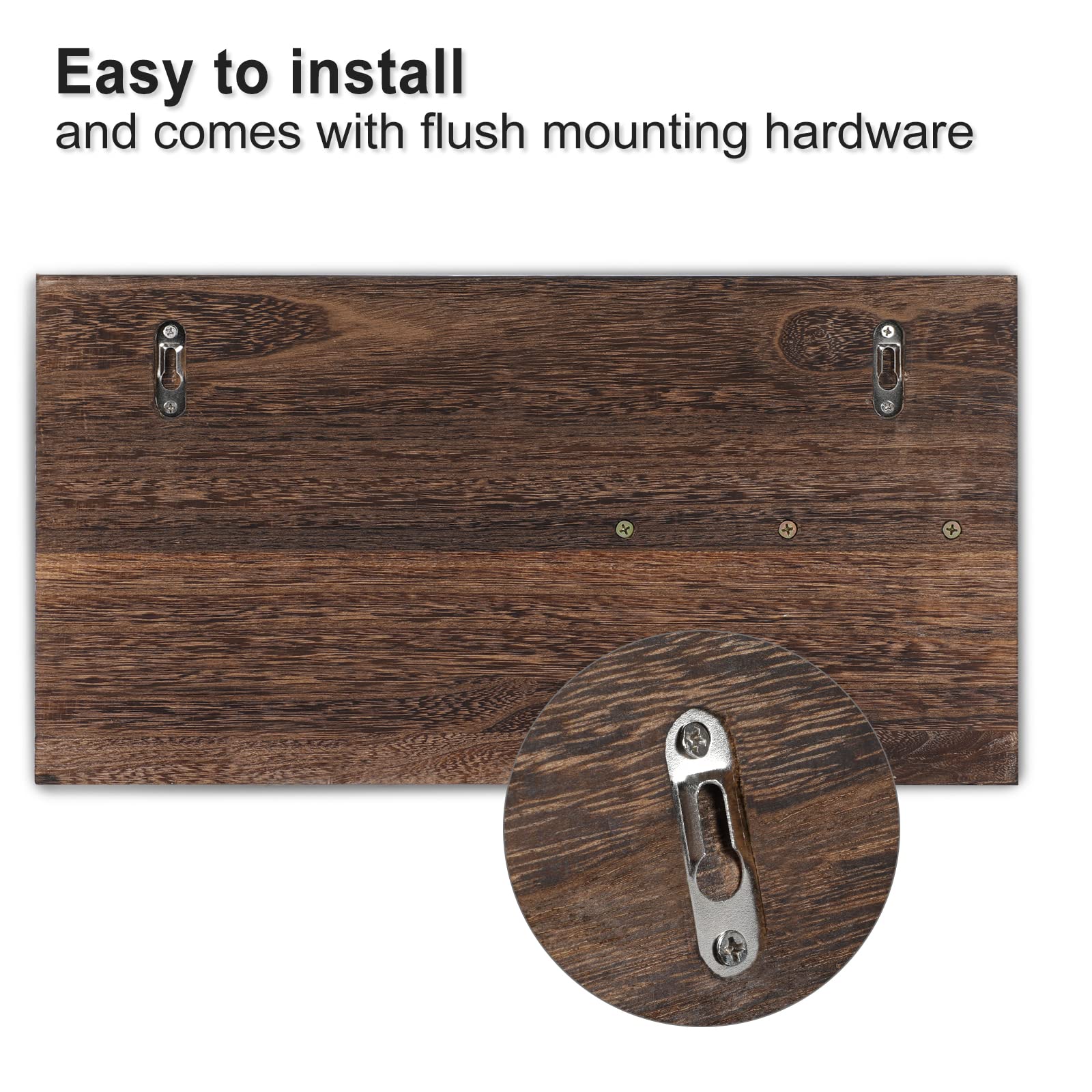Lwenki flush-mount organizer anchors securely for easy installation.