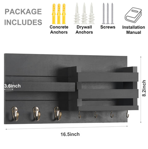 Lwenki flush mount hardware creates a clean, seamless entryway display.