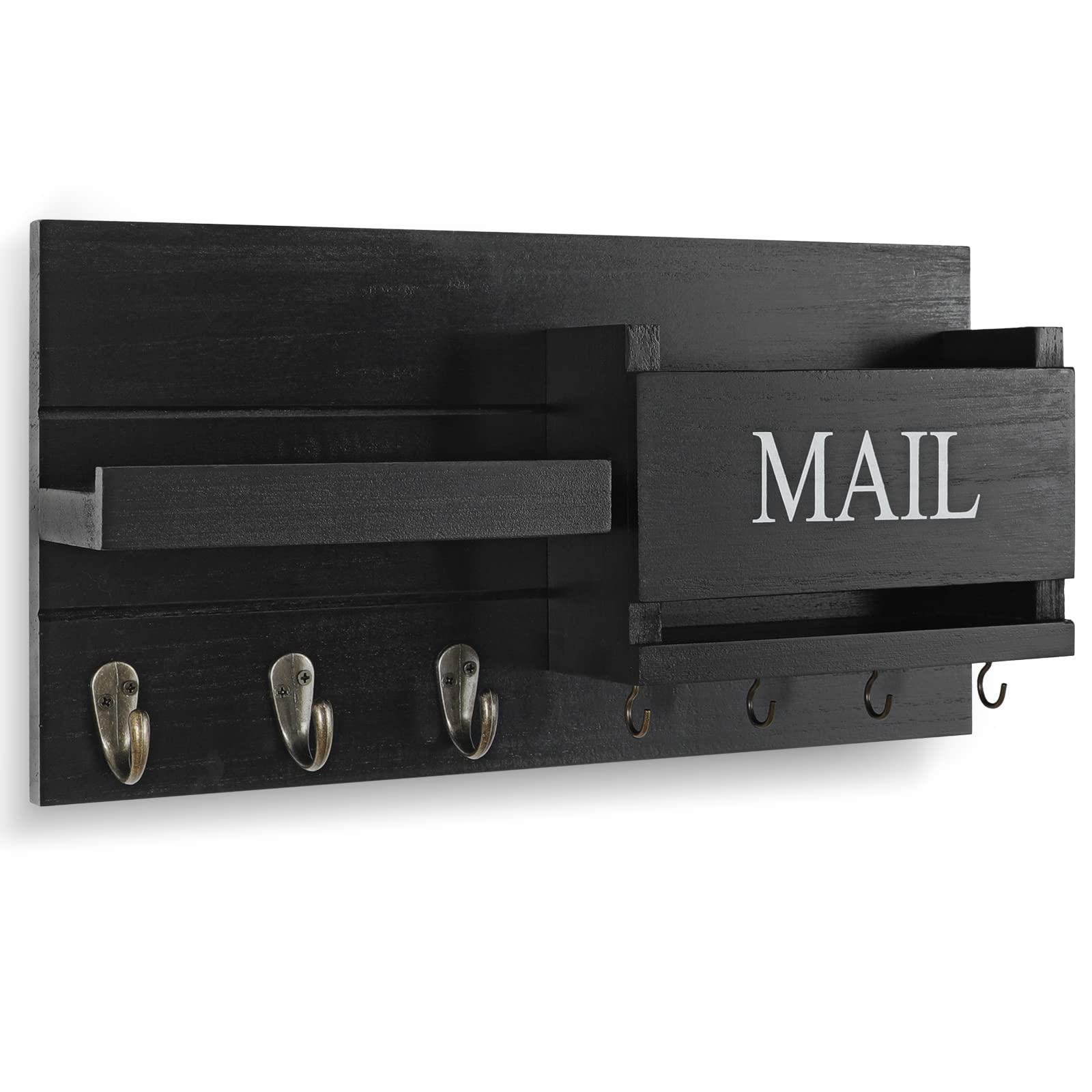 Lwenki key holder with four hooks keeps keys organized and accessible.