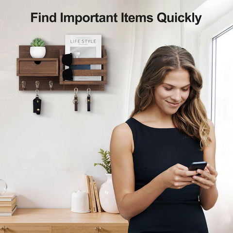 Lwenki mail organizer drawer stores small items neatly inside