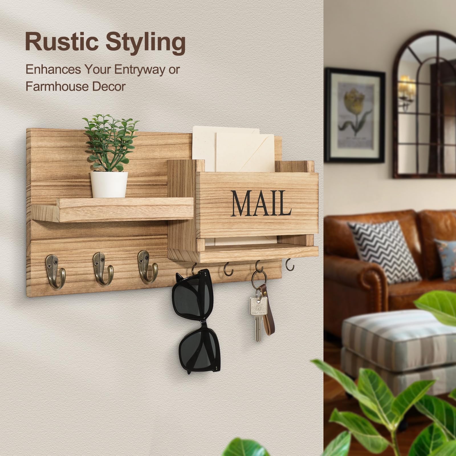 Lwenki rustic paulownia wood construction offers strength and subtle farmhouse charm.