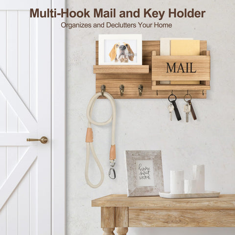 Lwenki wall mount shelf design stores sunglasses and wallet at your door.