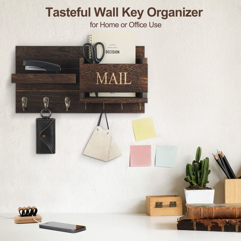 Lwenki black-stained finish complements rustic home decor.