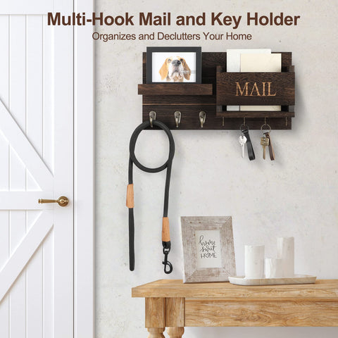 Lwenki wall hooks organize coats, bags, and dog leashes.