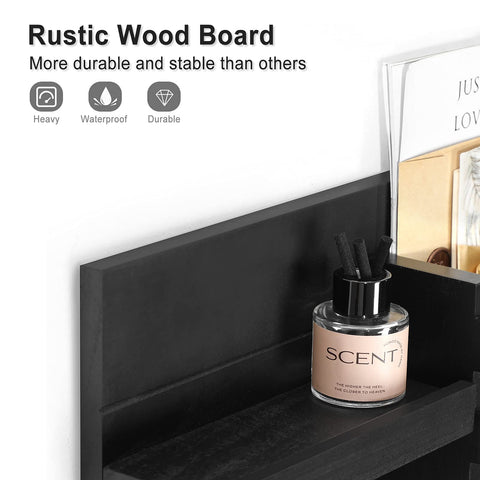 Lwenki wooden key holder with hooks keeps essentials near the door.