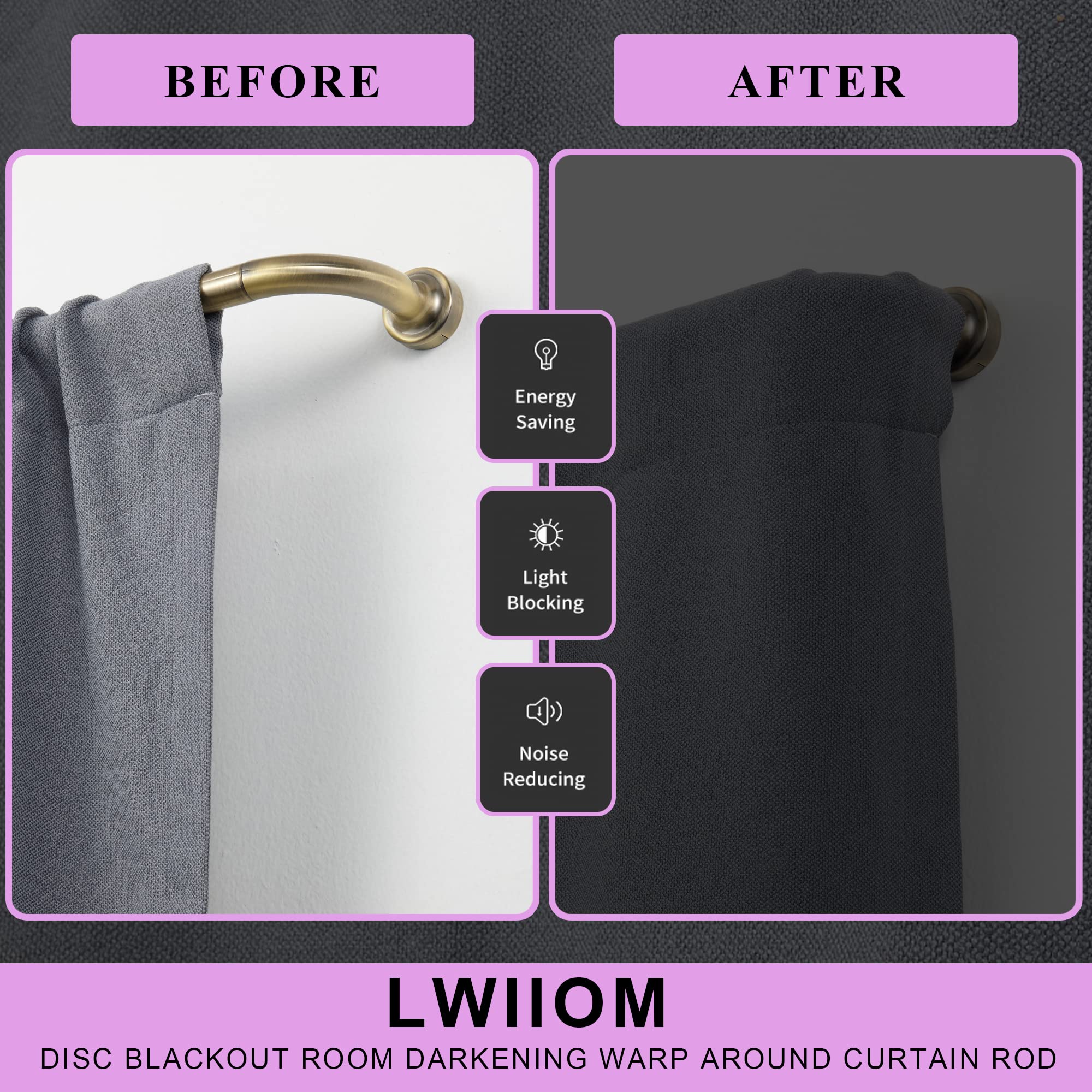 Lwiiom telescopic rod extension for easy length adjustment without tools.