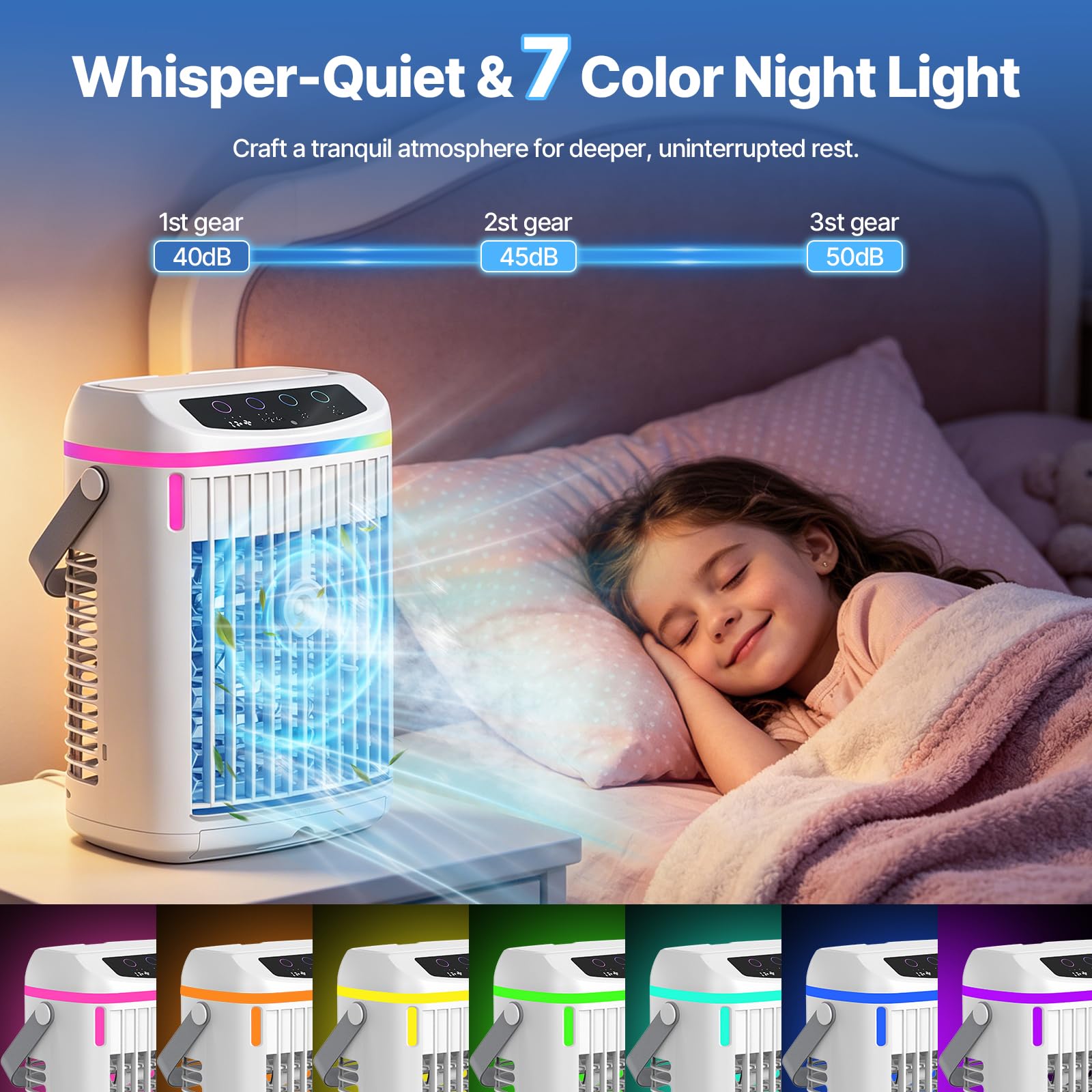 Lxbenpink whisper-quiet operation is ideal for bedrooms and offices.