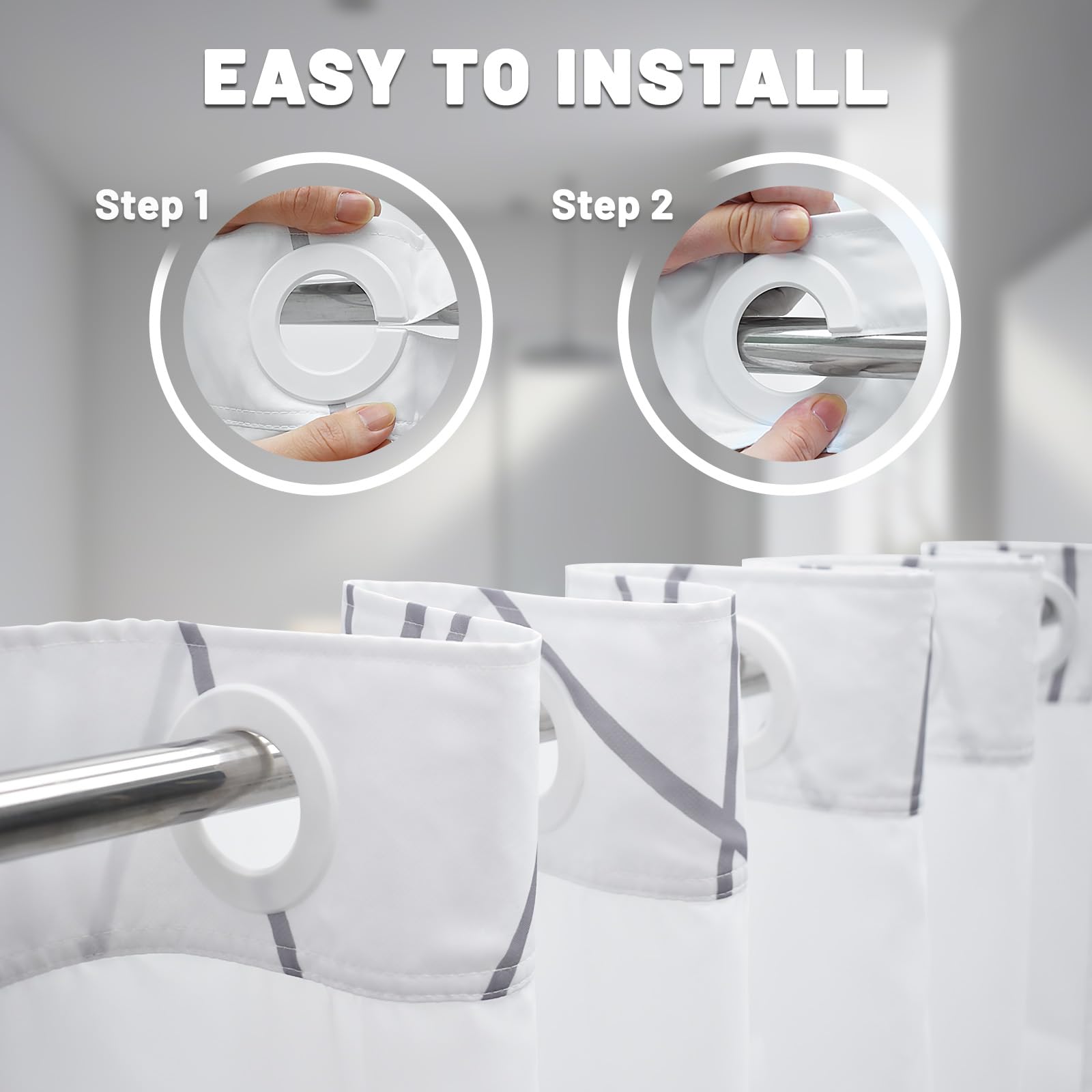 LXBNI 71x74 standard size fits most showers for a spa-like feel.
