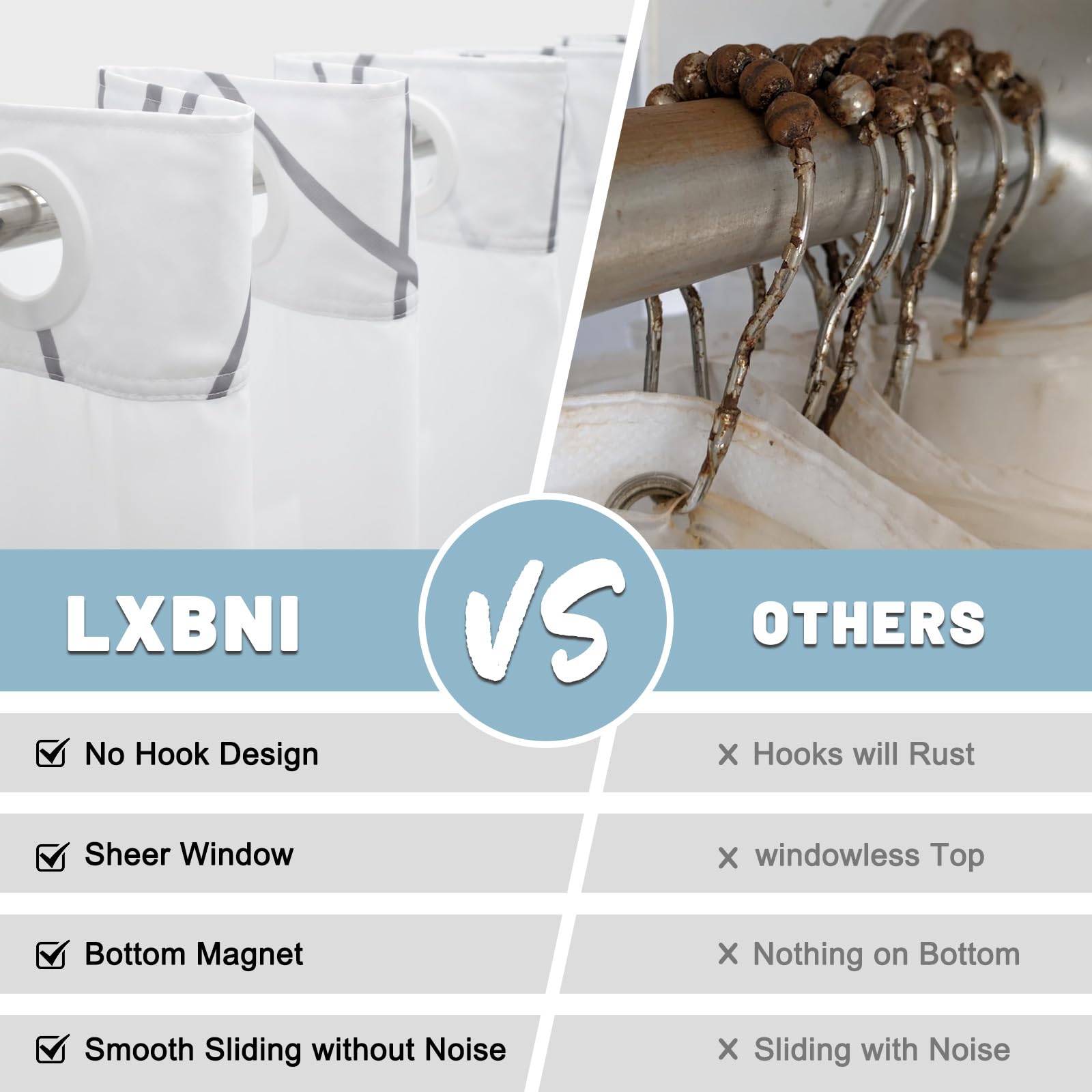 LXBNI snap-in liner for quick cleaning and easy replacement.