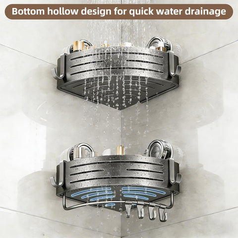 LxBrillxiant integrated rod and hooks add hanging options.