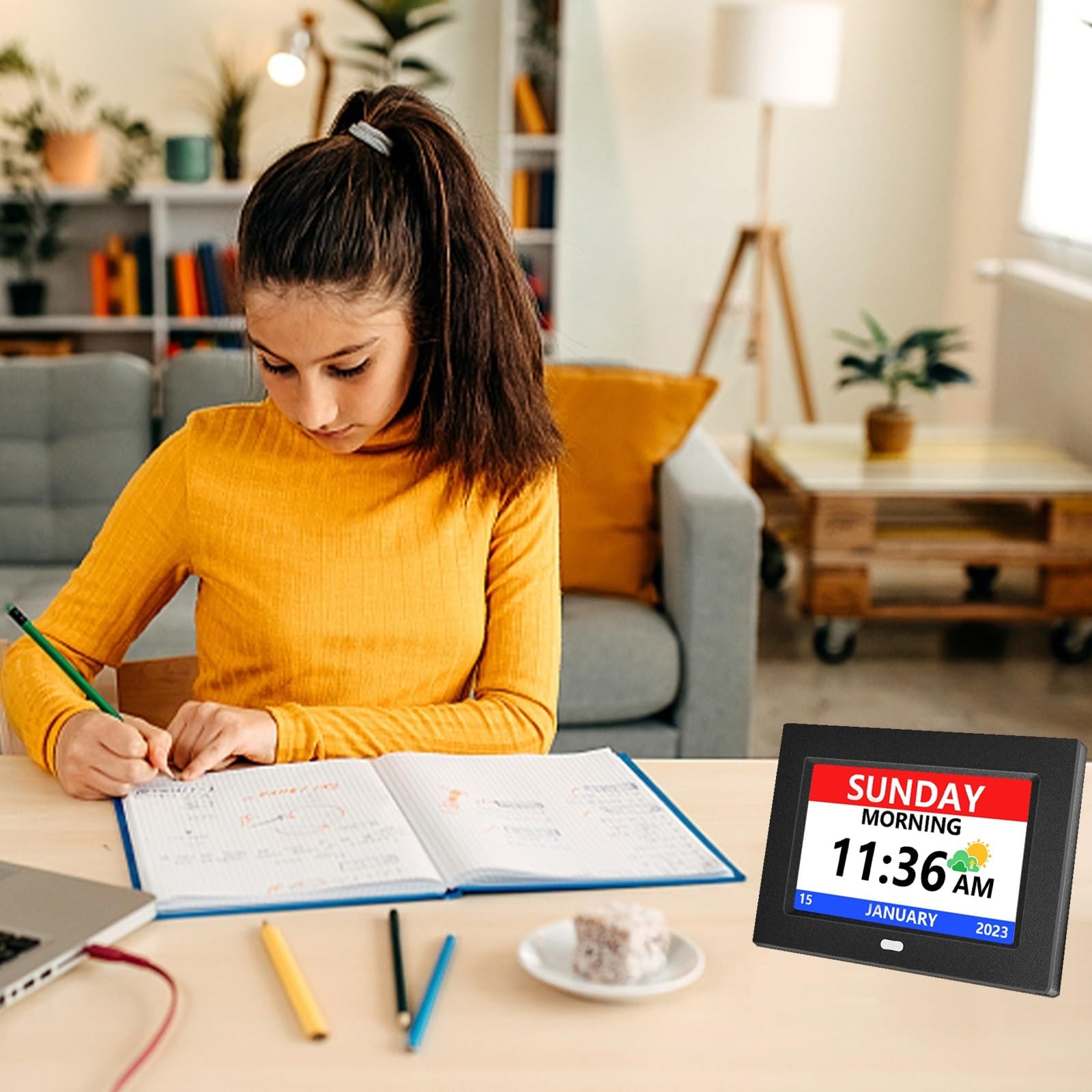 LXBYJKJ clock in calendar day mode with date display