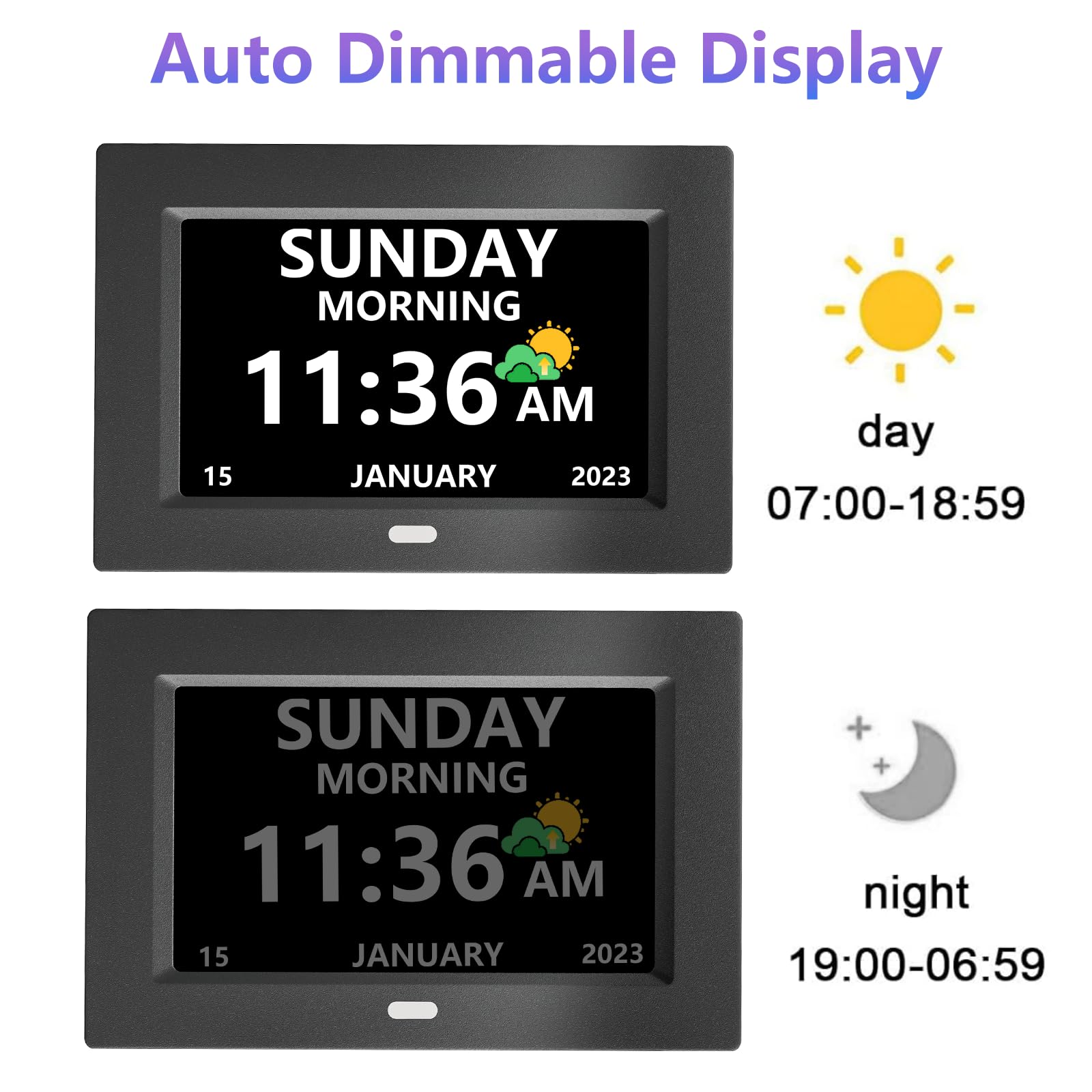 LXBYJKJ clock used as photo frame via USB drive