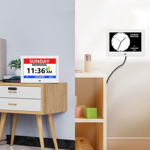 LXBYJKJ multi-display calendar clock with color font options