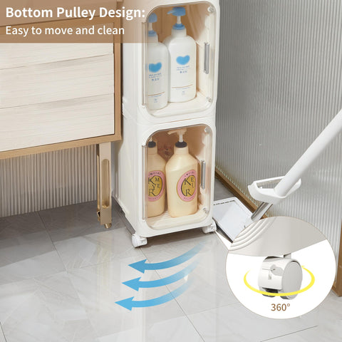 LXLXXL adjustable partitions on each shelf for flexible storage.