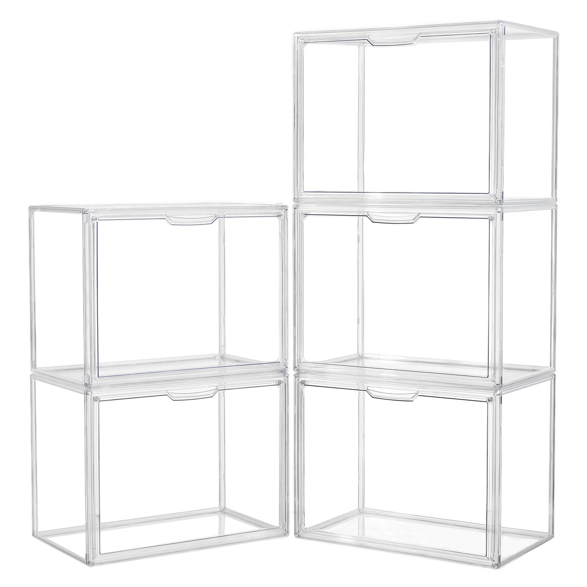 LXLXXL acrylic box display case with closed lid for cosmetics.
