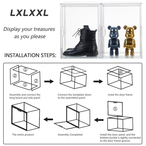 LXLXXL display case ideal for cosmetics and collectibles.