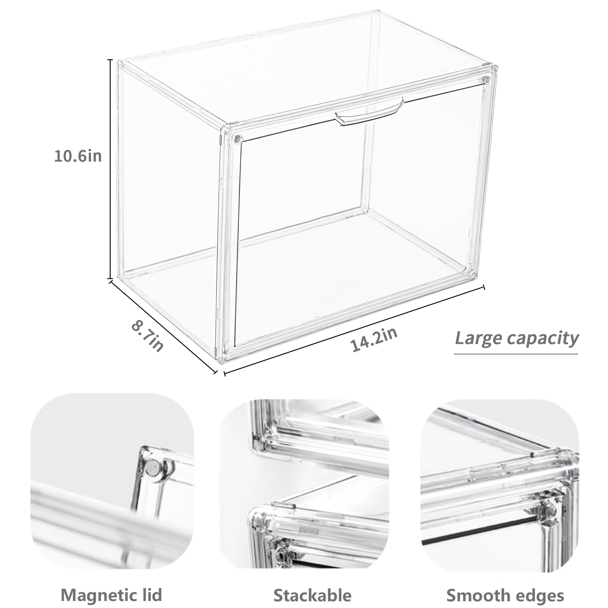 LXLXXL acrylic display case with stackable slots for modular builds.