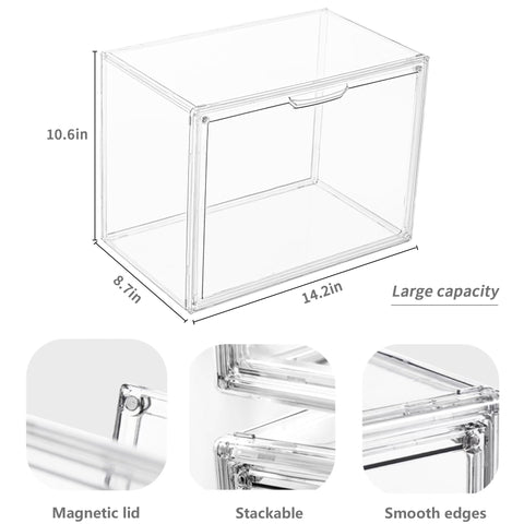 LXLXXL acrylic display case with stackable slots for modular builds.