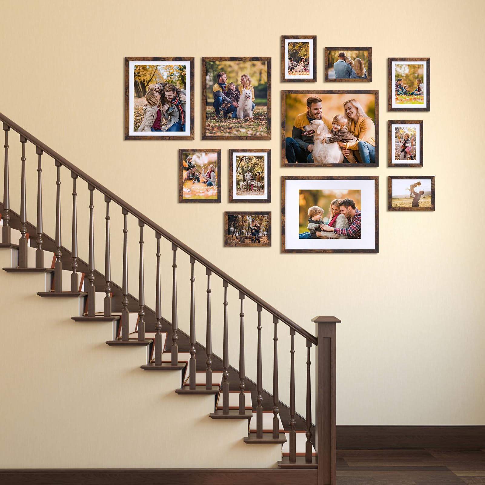 Lyeasw 4x6 frame with removable mat adapts to 5x7 photos for flexibility.