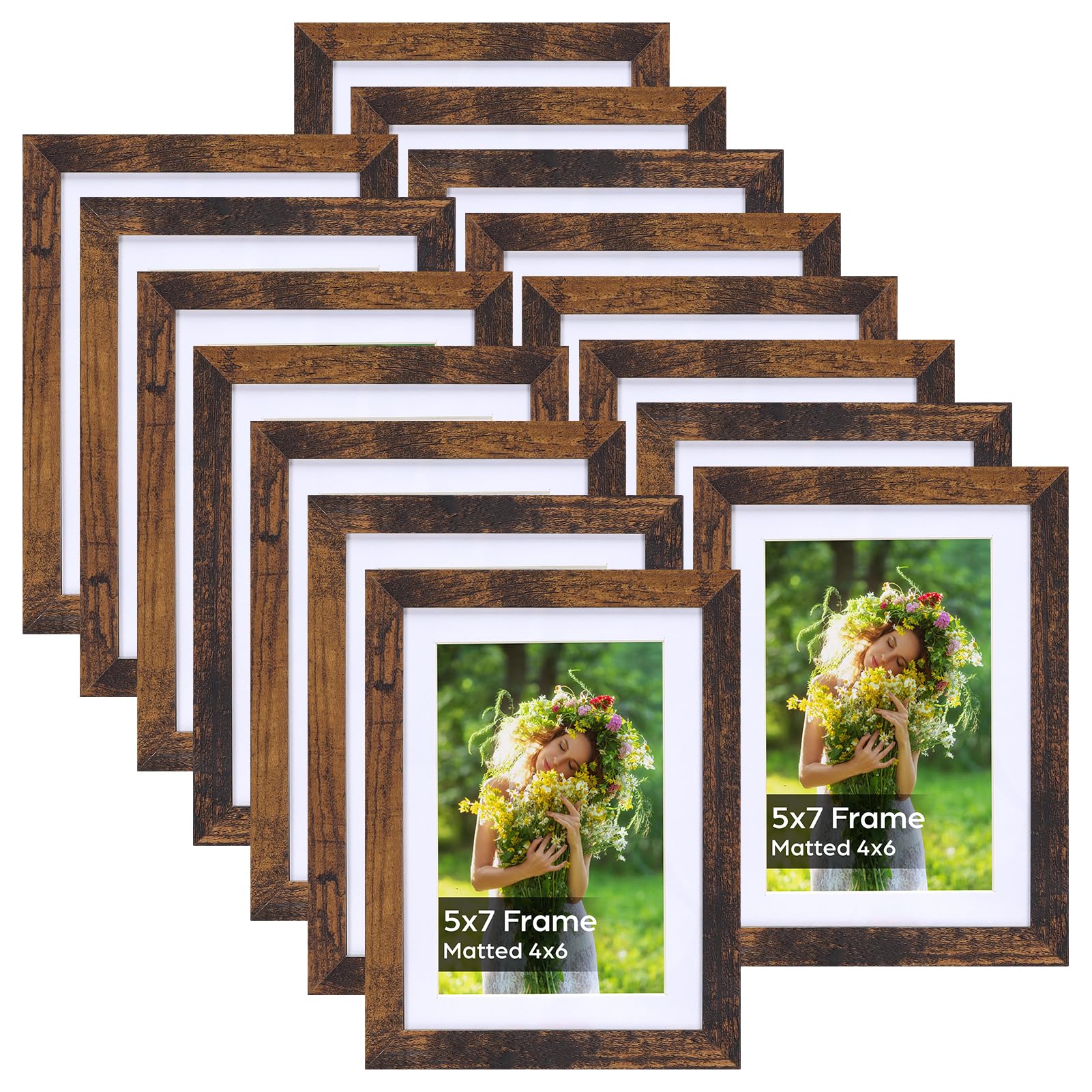Lyeasw 4x6 frame with mat on wall showcasing memories with easy photo swapping.