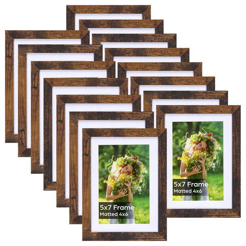 Lyeasw 4x6 frame with mat on wall showcasing memories with easy photo swapping.