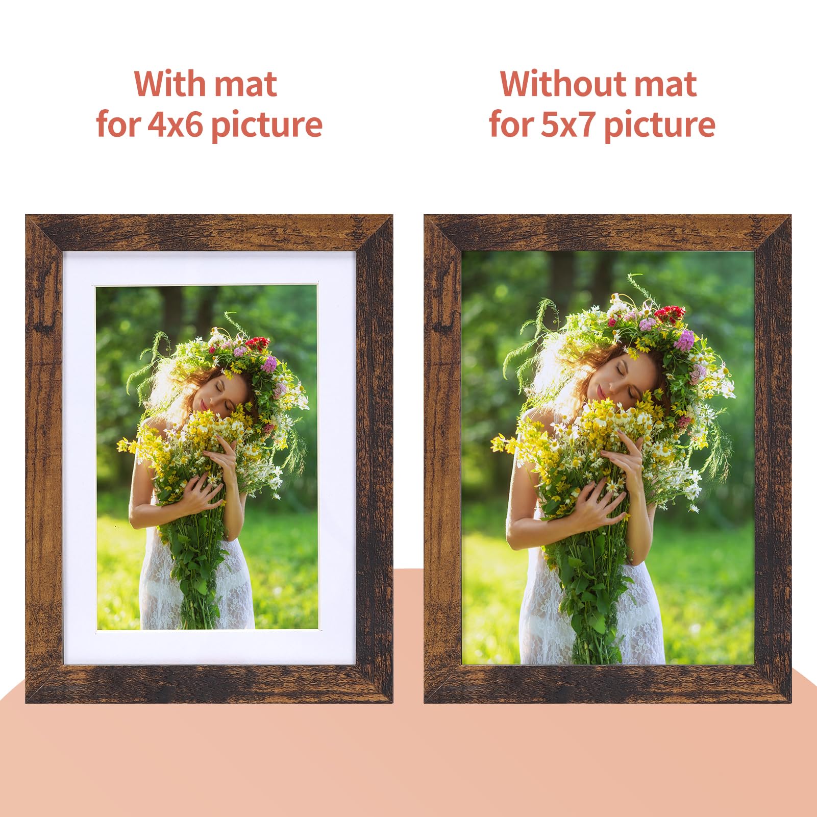 Lyeasw wide-edge black frame adds depth to small photos.