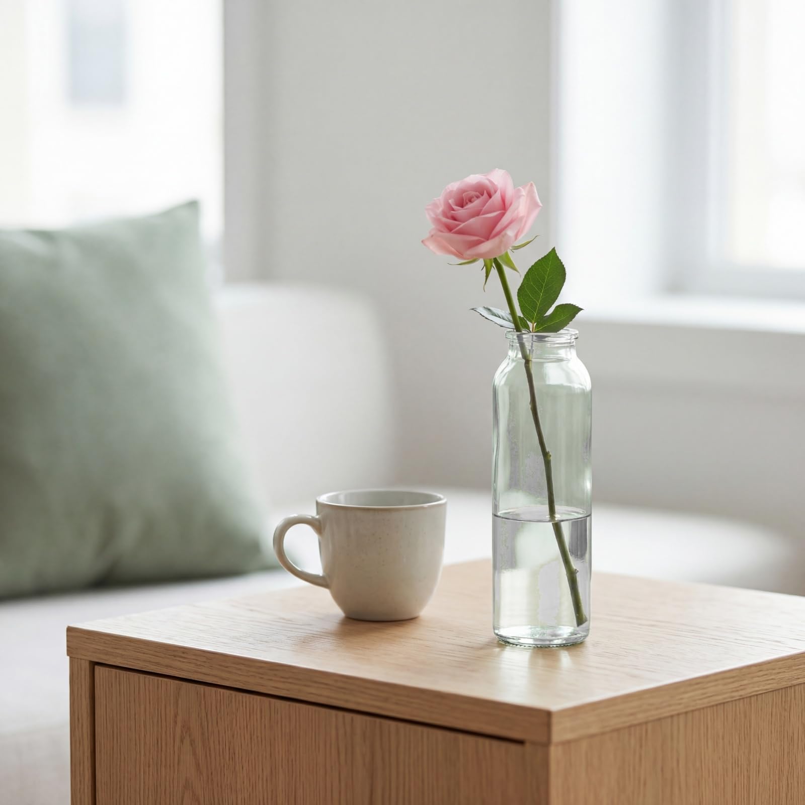 Lyellfe antique-style glass vases pair with seasonal blooms beautifully.