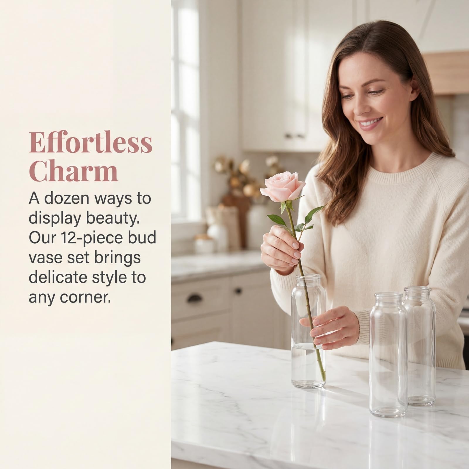 Lyellfe mini glass vases add subtle elegance to desks.