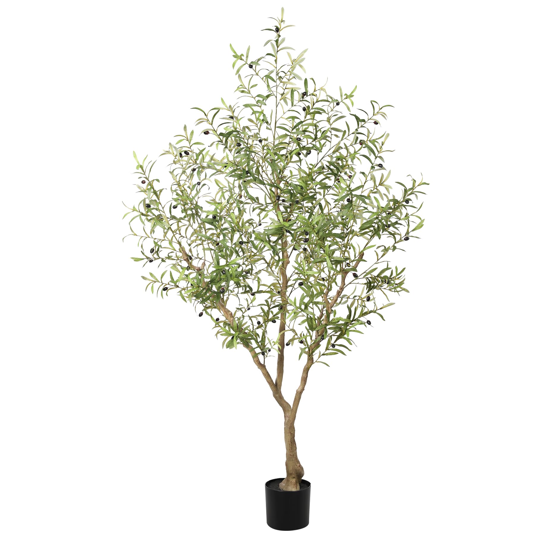 LYERSE olive tree 7ft realistic foliage, ideal for home or office decor.