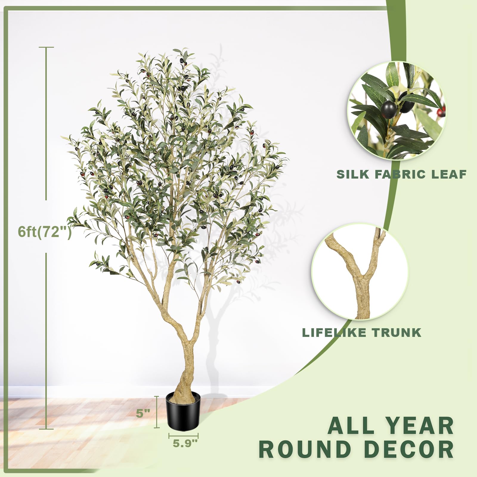 LYERSE Olive Tree trunk wood texture close-up shows natural looking support.