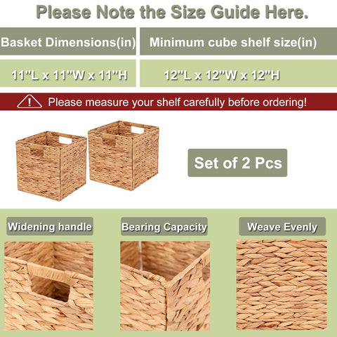 LYJWOO6D wicker cube with foldable design for versatile storage