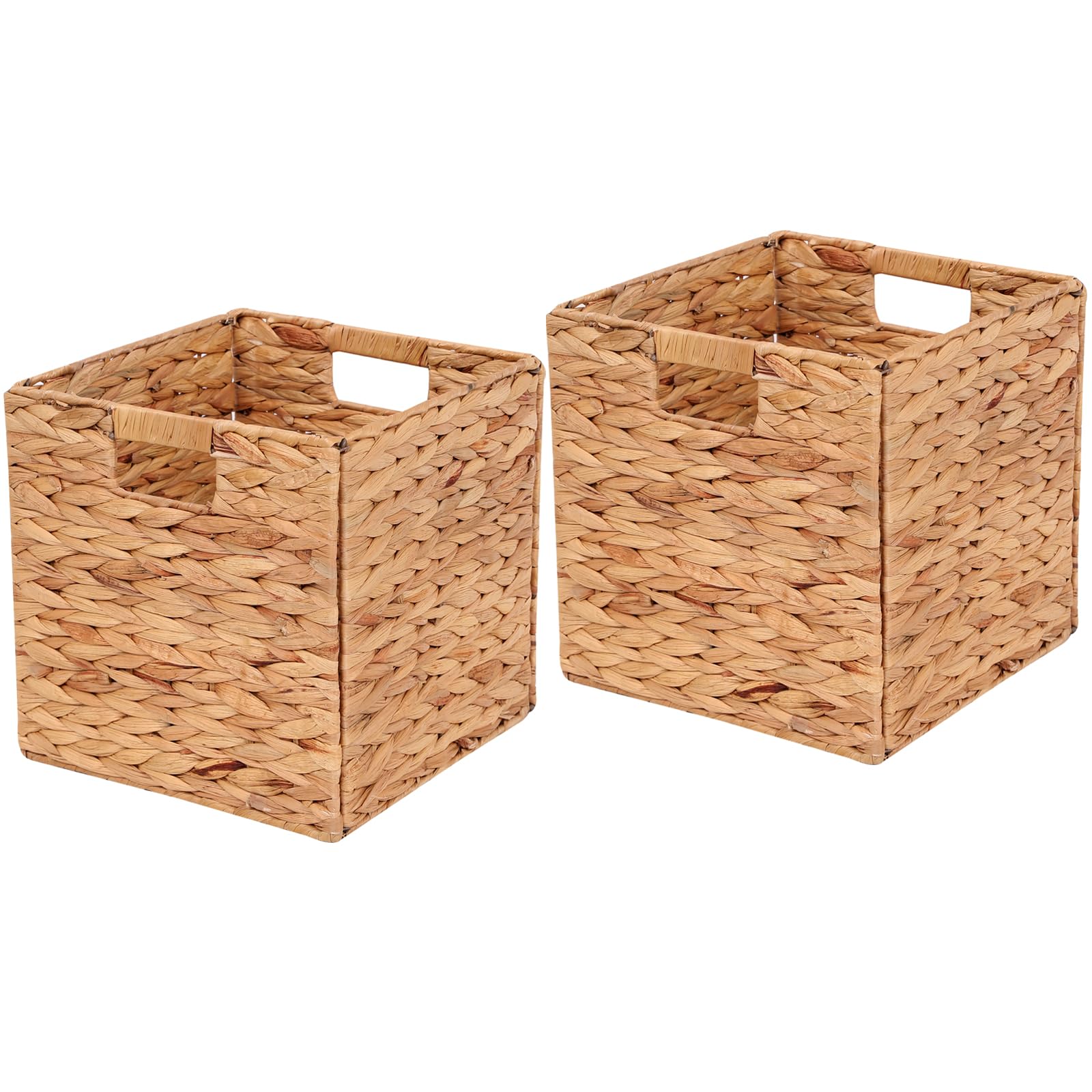 LYJWOO6D water hyacinth storage basket front view for organized shelves