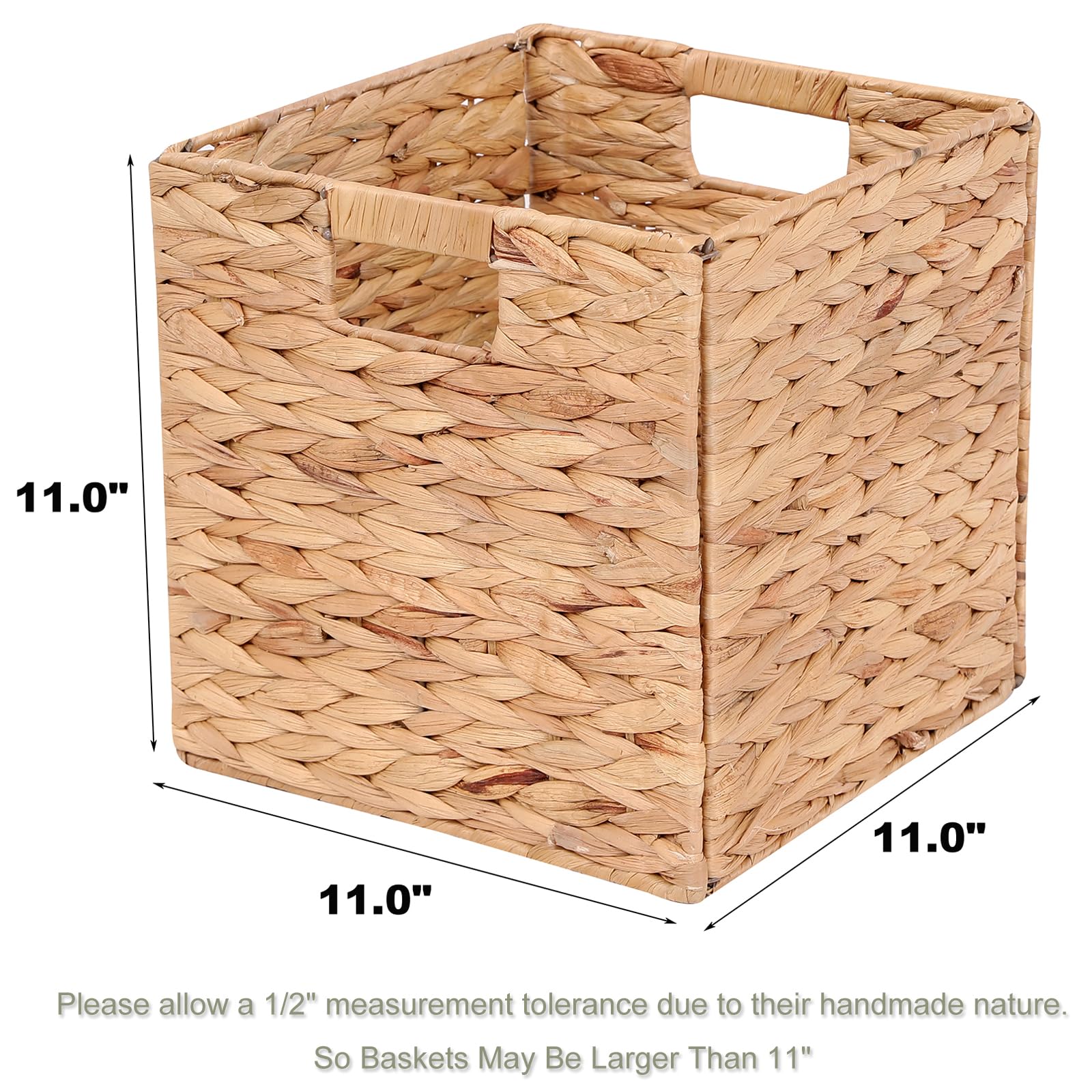 LYJWOO6D storage basket with metal handles for easy carrying