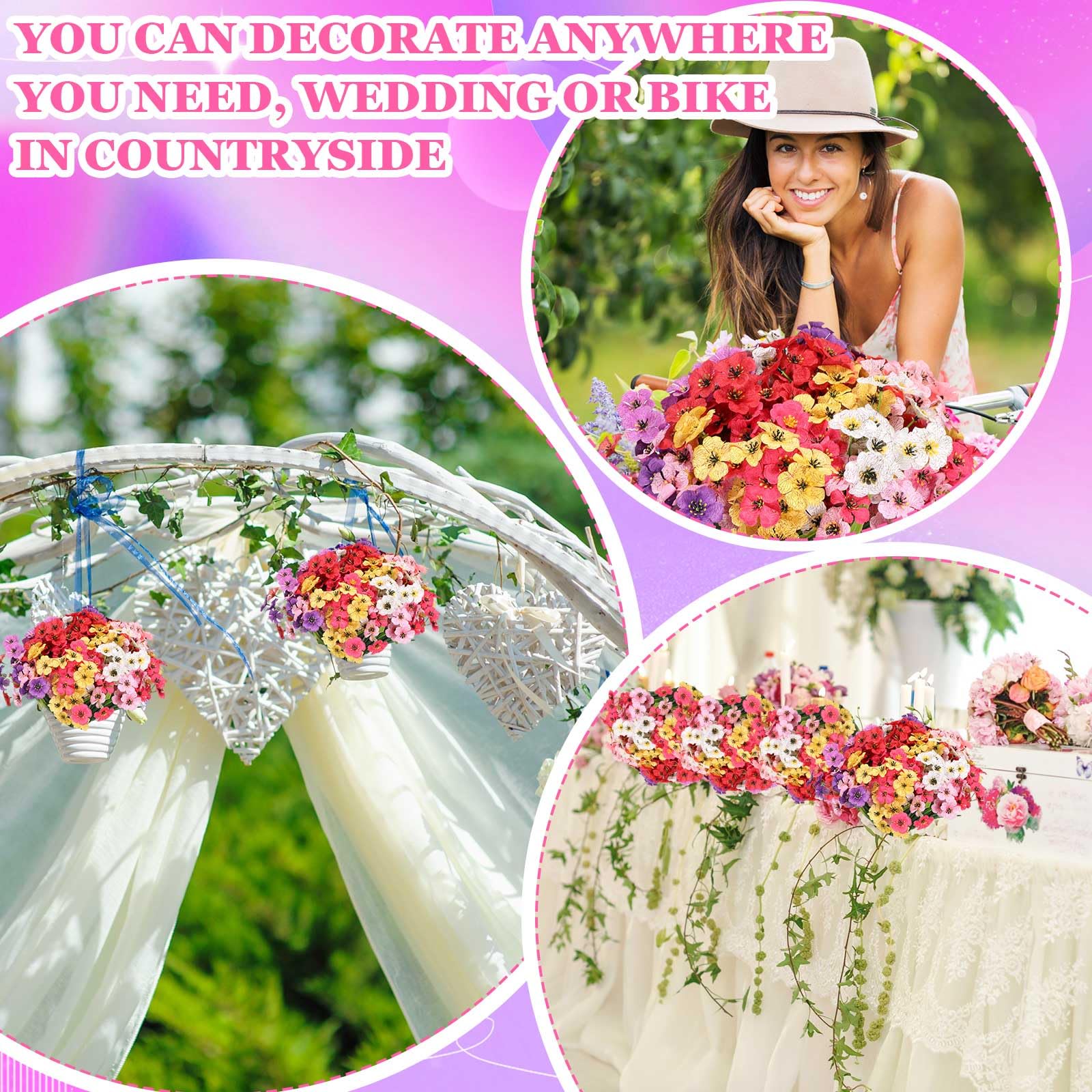 Lyrow wedding and event decor violet flowers for elegant centerpieces