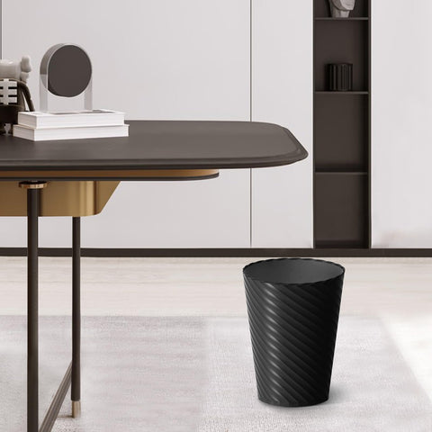 Lysam compact trash can fits desks and countertops in offices and bedrooms.