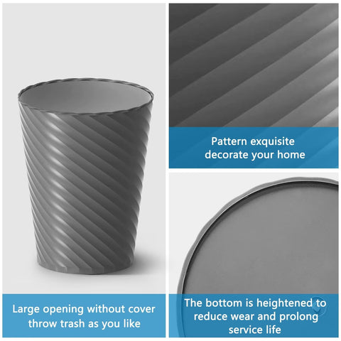 Lysam trash can doubles as a planter or vase for decor