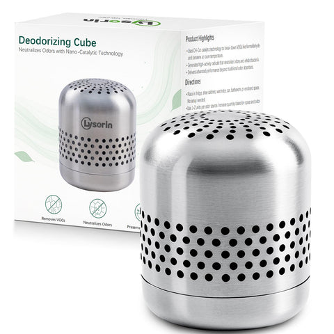Lyserin refrigerator deodorizer front view, durable and maintenance-free odor solution.