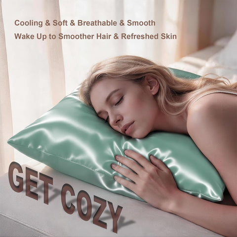 LYSHIN gift-box sage green pillowcase.