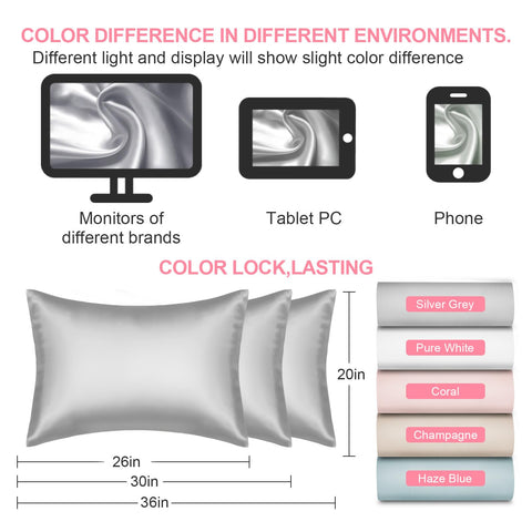 Gift-ready LYSHIN silk pillowcase packaging and set details
