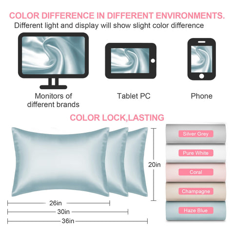 LYSHIN haze blue pillow case color and smooth surface.