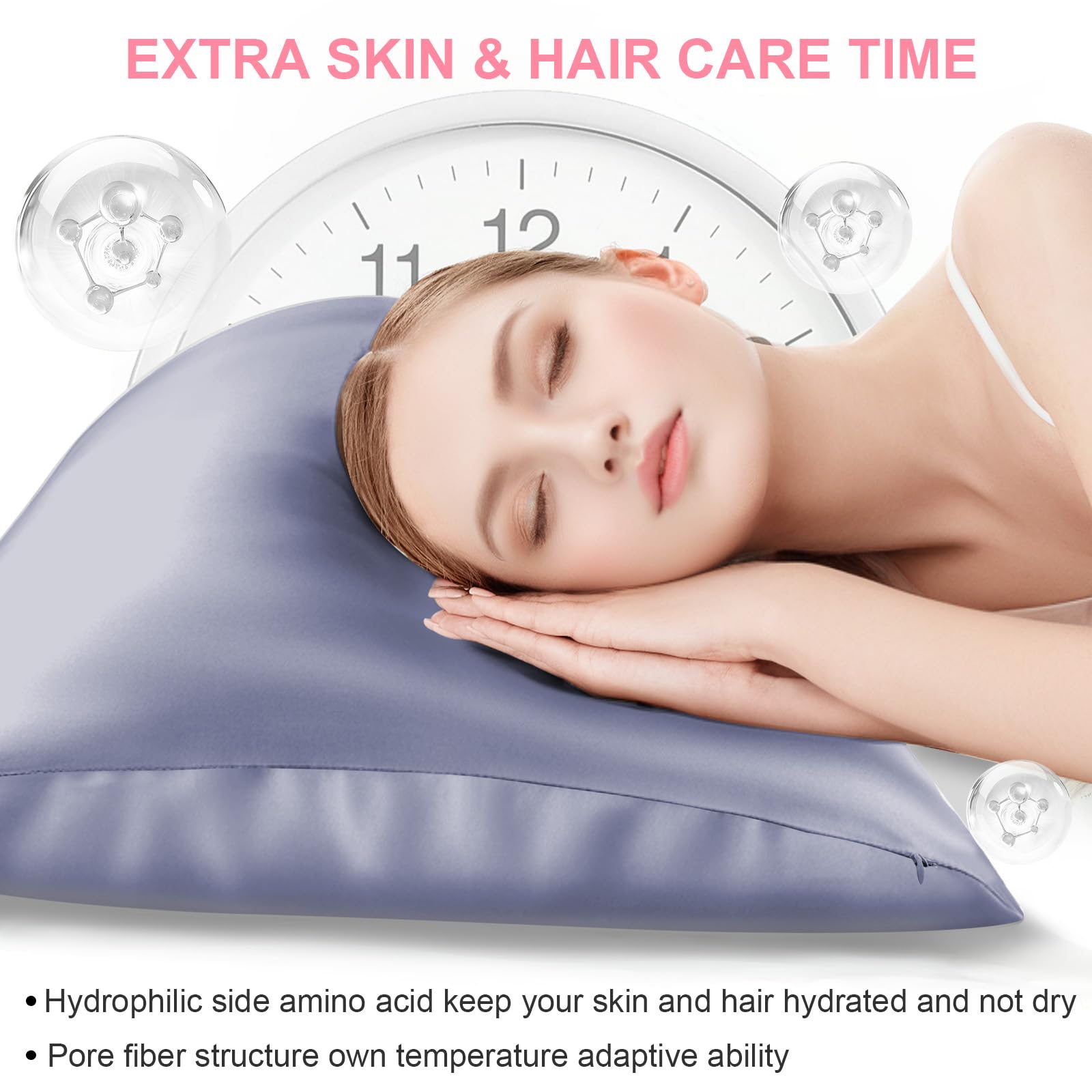 LYSHIN mulberry silk pillowcase feel is soft and silky against the skin.