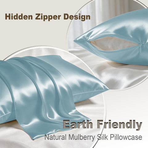 LYSHIN silk pillowcase close-up fiber detail shows luxurious mulberry silk texture for gentle touch.