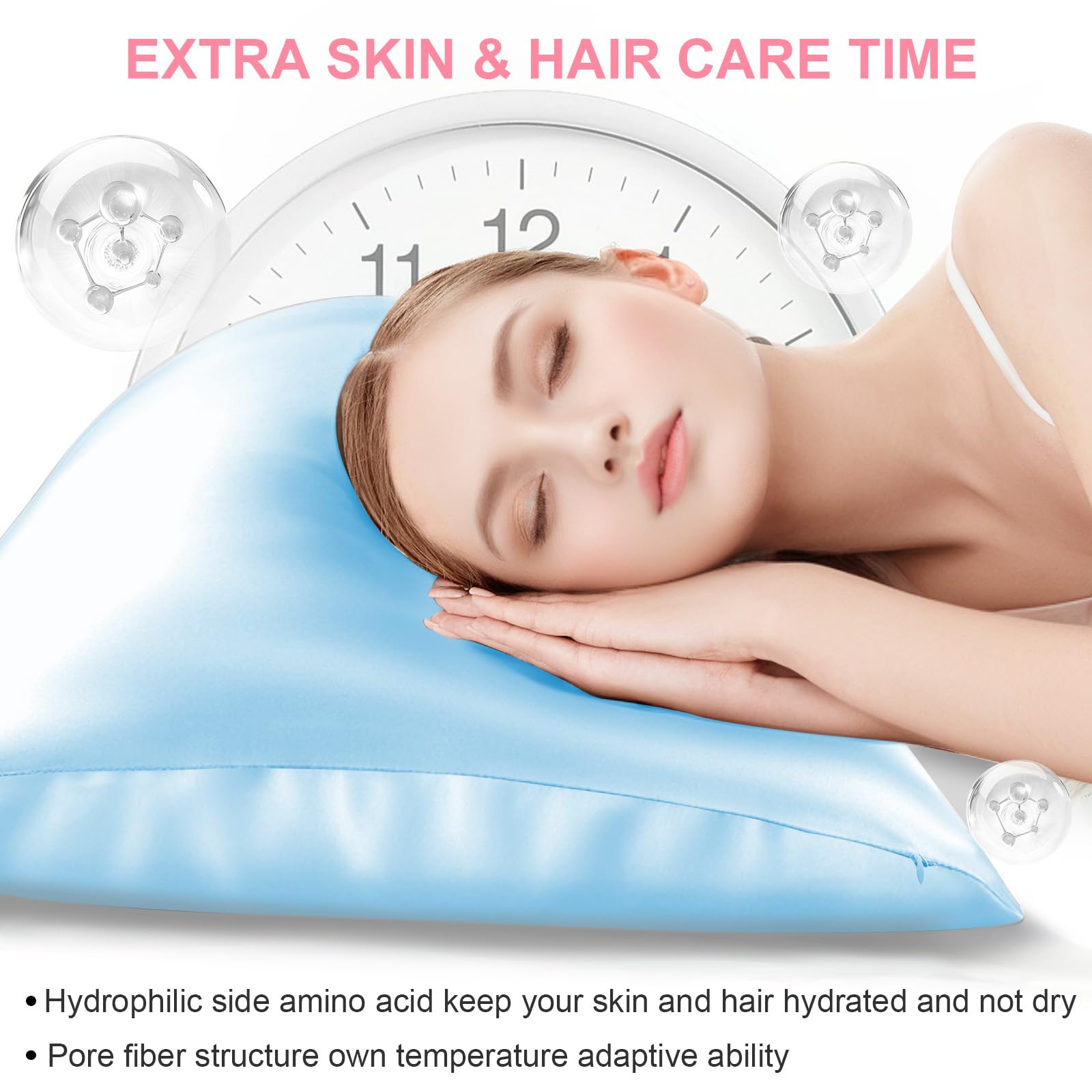 LYSHIN cooling silk surface provides a soft, cool feel during sleep.