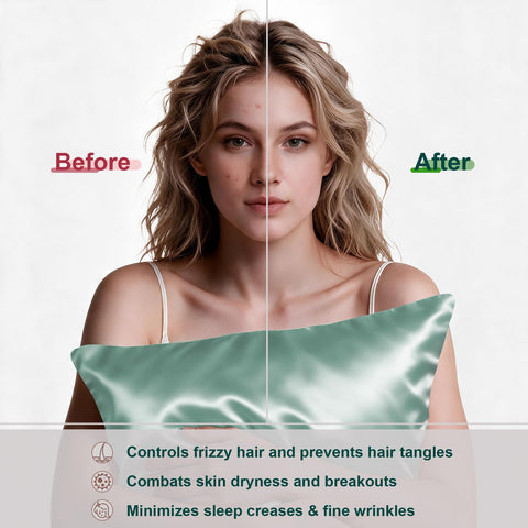 LYSHIN king pillowcase cooling touch under soft lighting.