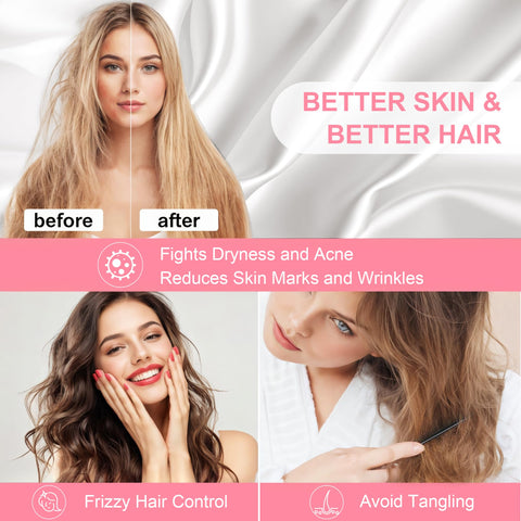 LYSHIN silk fabric helps reduce friction for frizz-free hair close-up