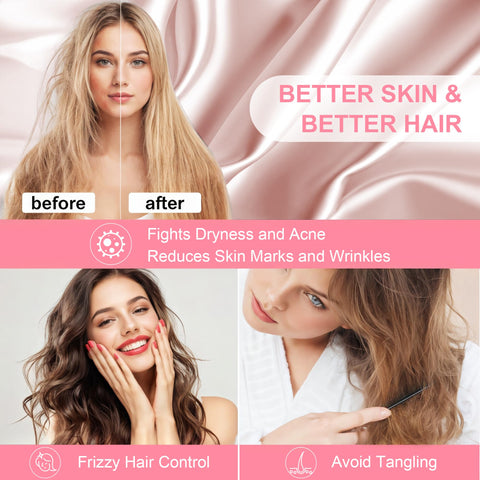 LYSHIN silk pillowcase reduces friction for hair and skin.
