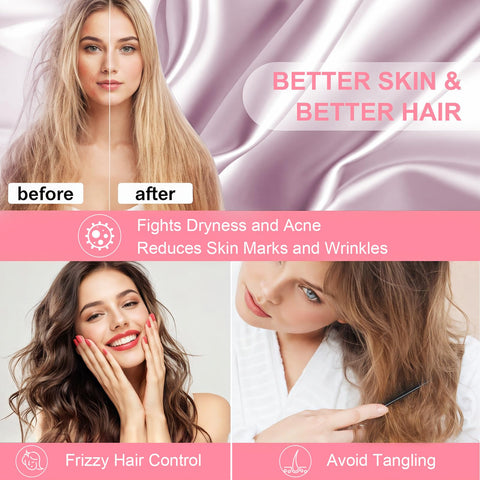 LYSHIN silk pillowcase surface reduces friction for hair and skin care