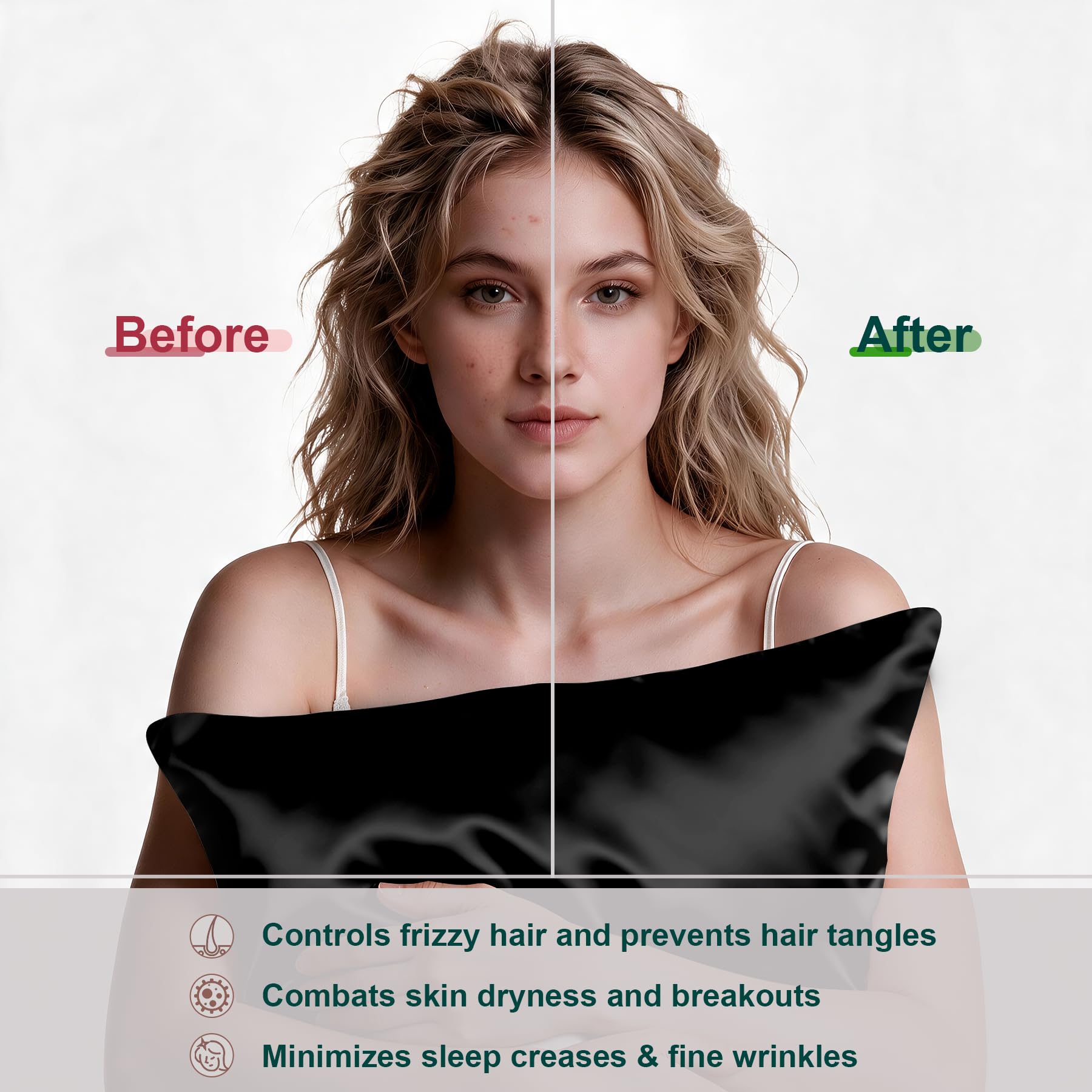 LYSHIN pillowcase reduces friction to protect hair and skin during sleep