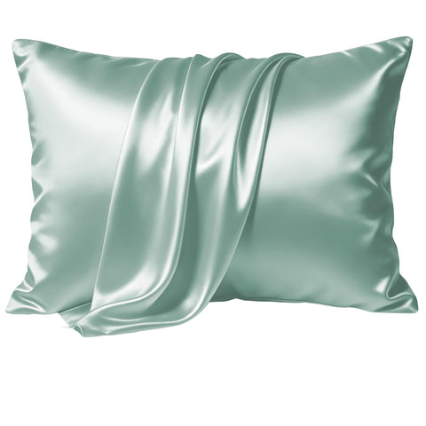 LYSHIN king silk pillowcase with hidden zipper close-up showing smooth mulberry silk.
