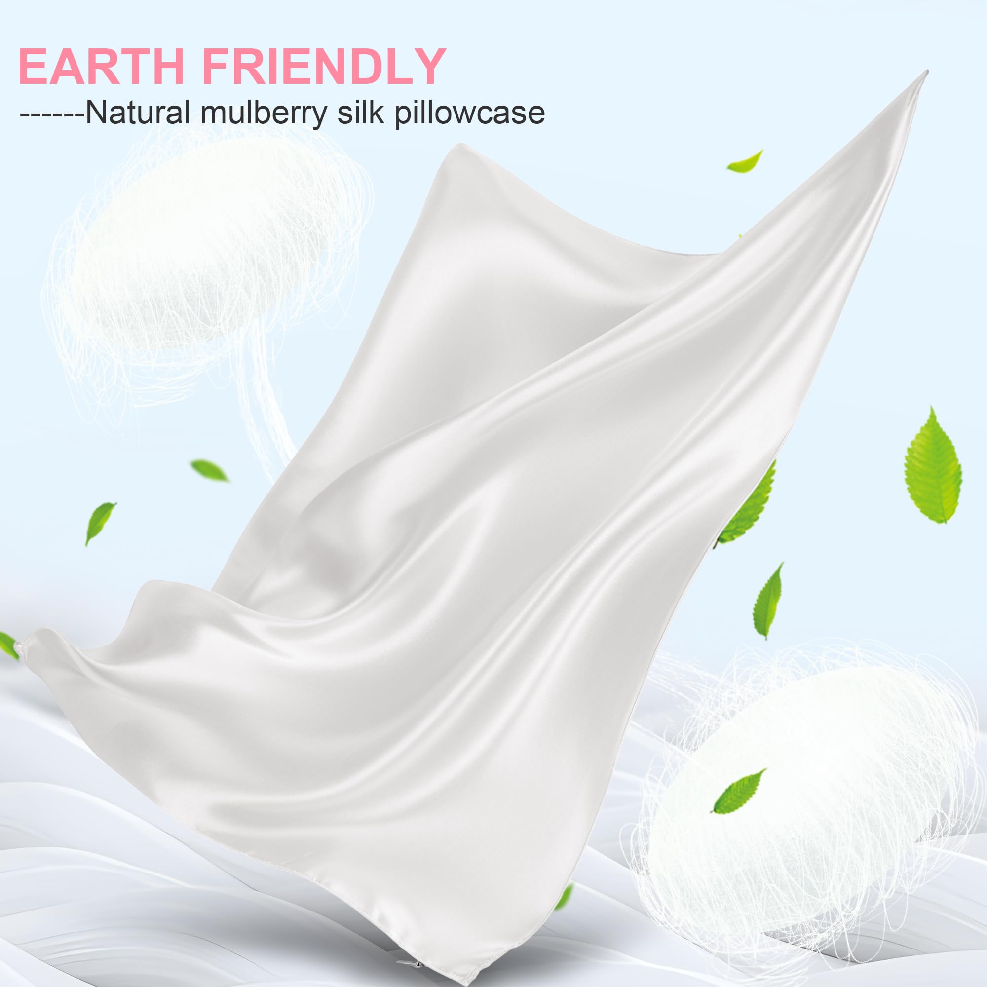 LYSHIN two-pack silk pillowcases close-up fabric detail for smooth skin